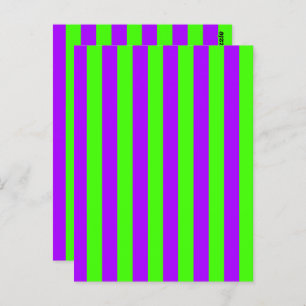 Electric Psychedelic Purple And Harlequin Green Postcard