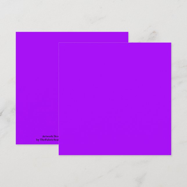 Electric Psychedelic Purple Solid Colour Card (Front/Back)