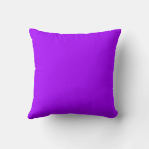 Electric Psychedelic Purple Solid Colour  Cushion