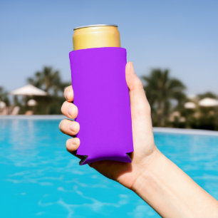 Electric Psychedelic Purple Solid Colour Seltzer Can Cooler