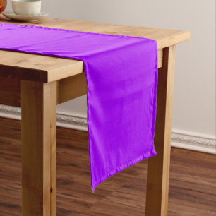 Electric Psychedelic Purple Solid Colour Short Table Runner