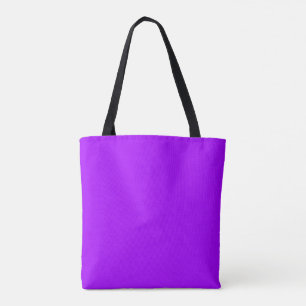Electric Psychedelic Purple Solid Colour Tote Bag