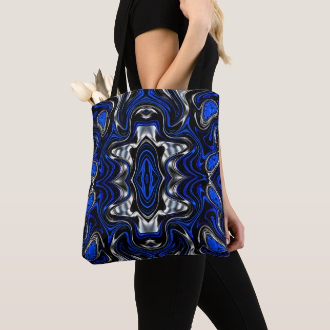 Electric Pulse Abstract  Tote Bag (Close Up)