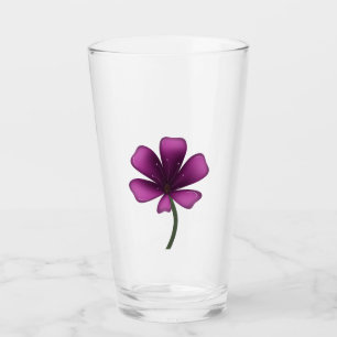 Electric Purple Glossy Bloom Moody Dark Botanical  Glass