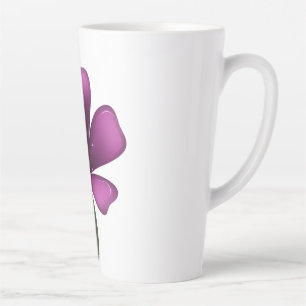 Electric Purple Glossy Bloom Moody Dark Botanical Latte Mug
