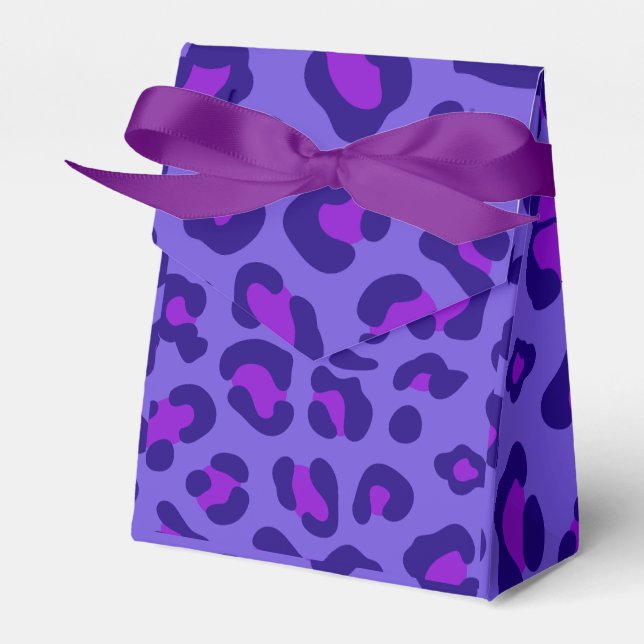 "Electric Purple Leopard" Favour Box (Front Side)