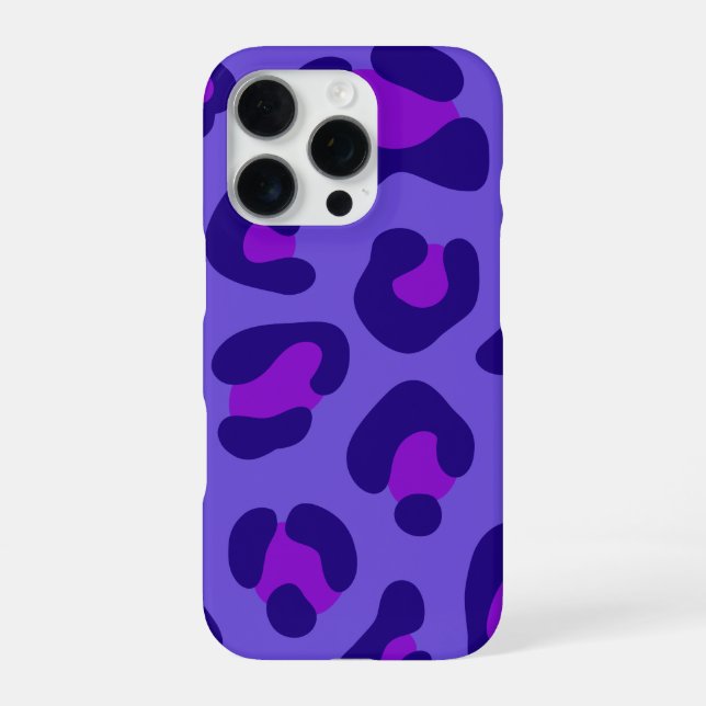 "Electric Purple Leopard" iPhone Case (Back)
