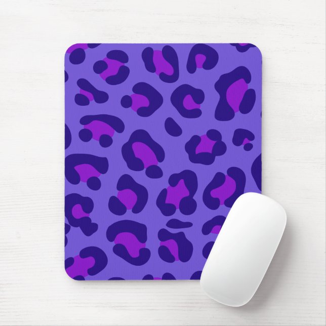 "Electric Purple Leopard" Mouse Pad (With Mouse)