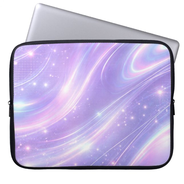 Electric purple neon patterns AI art  Laptop Sleeve (Front)