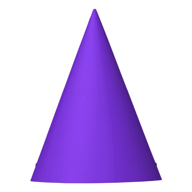 Electric Purple Party Hat - Customisable & Bold (Front)