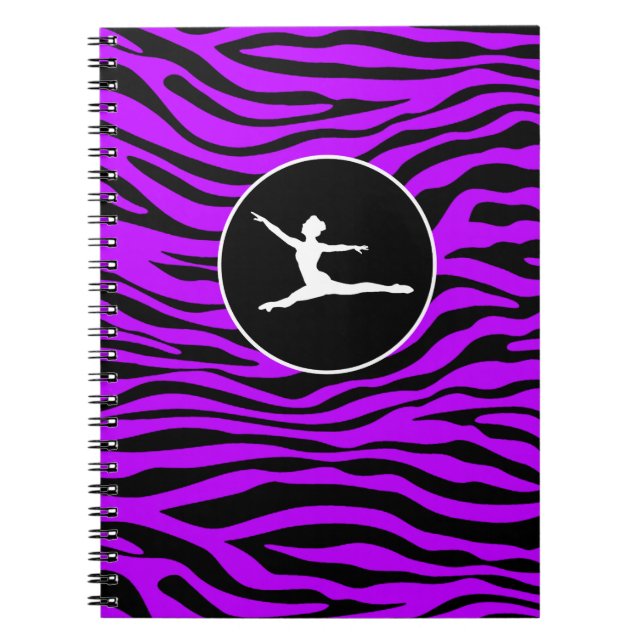 Electric Purple Zebra Stripes; Ballet Notebook (Front)