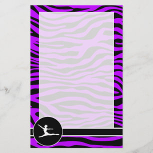 Electric Purple Zebra Stripes; Ballet Stationery