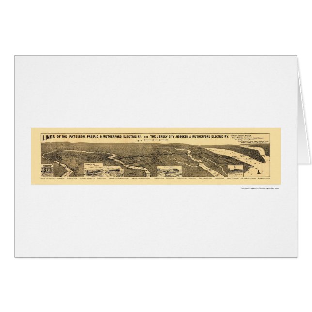 Electric Railway Railroad Map 1894 (Front Horizontal)