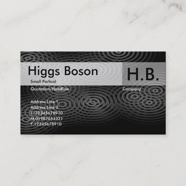 Electric Rain - Grey - Customised Business Card (Front)
