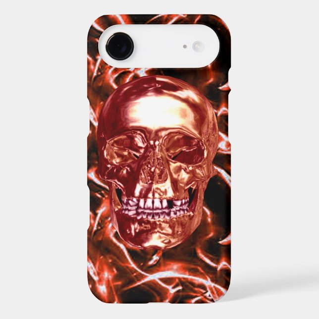 Electric Red Chrome Skull Samsung Galaxy Case (Back)