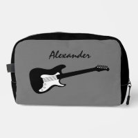 Electric rock guitar logo custom toiletry bag