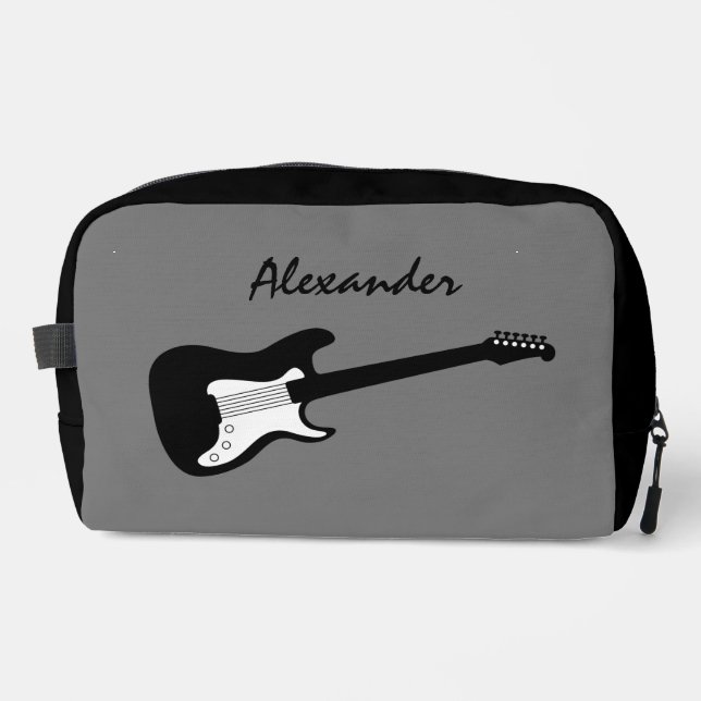 Electric rock guitar logo custom toiletry bag (Front)
