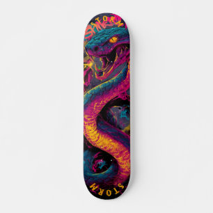Electric Serpent Graffiti Art – Limited Edition Skateboard
