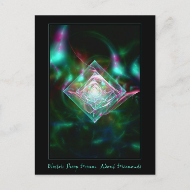 Electric Sheep Dream of Diamonds Postcard (Front)