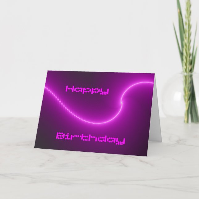 Electric Shock Fractal Custom Birthday Card (Front)
