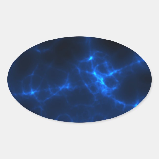 Electric Shock in Dark Blue Oval Sticker (Front)