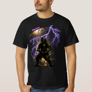 Electric Shogun – Golden Voltage Samurai T-Shirt