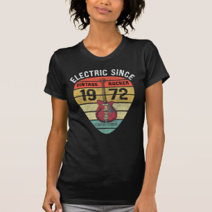 Electric Since 1972 Vintage Guitar Rocker T-Shirt