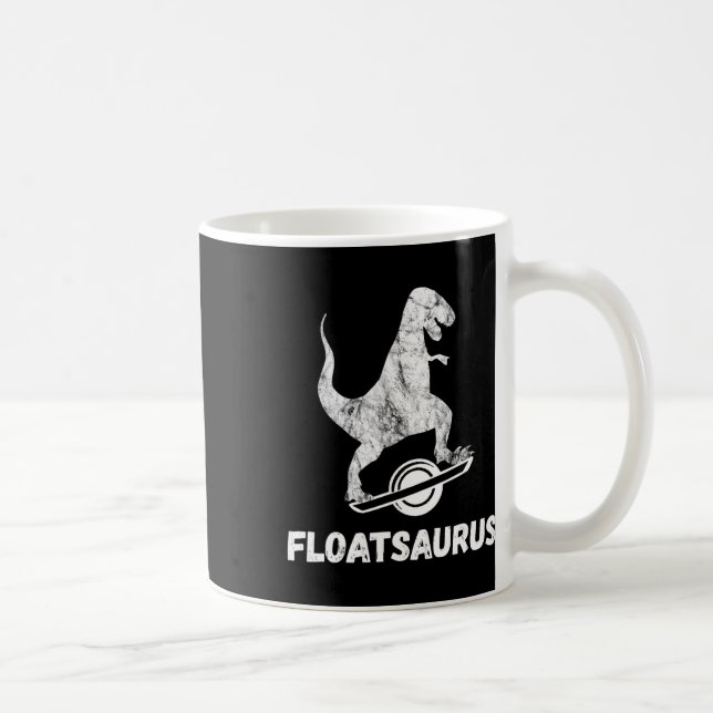 Electric Skateboard Float T-rex Saurus One Wheel V Coffee Mug (Right)