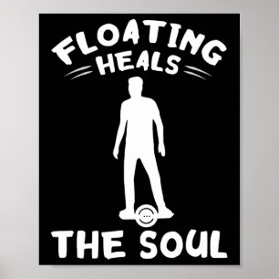 Electric Skateboard Floating Heals One Wheel Skate Poster