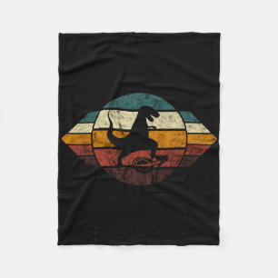 Electric Skateboard Vintage Retro Floating T-rex O Fleece Blanket