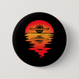 Electric Skateboard Vintage Sunset Onewheel Float  6 Cm Round Badge
