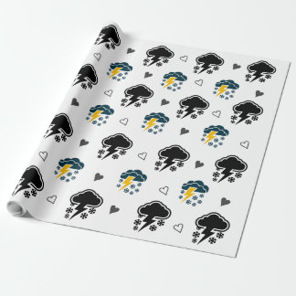 "Electric Skies: Cloud Thunder Wrapping Paper. " Paper