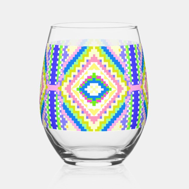 Electric Sky Weaver Stemless Wine Glass (Front)