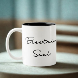 Electric Soul – Inspirational Quote Two-Tone Coffee Mug