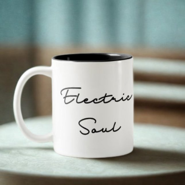 Electric Soul – Inspirational Quote Two-Tone Coffee Mug (Creator Uploaded)