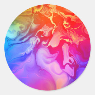Electric Spectrum in Motion Classic Round Sticker