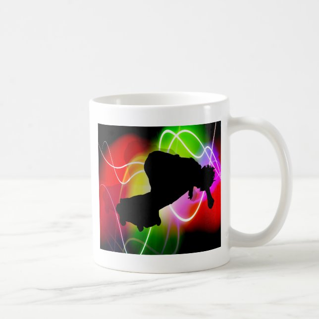 Electric Spectrum Skateboarder Coffee Mug (Right)