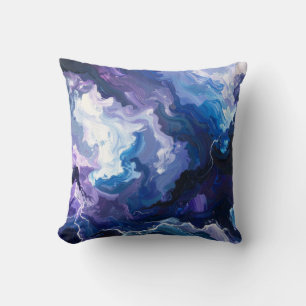 Electric Storm Abstract Cushion
