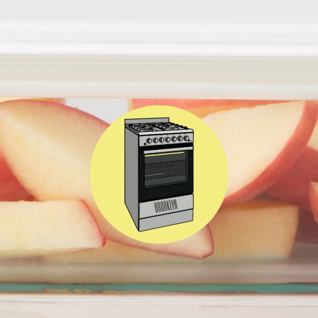 Electric stove cartoon illustration (Affixed)