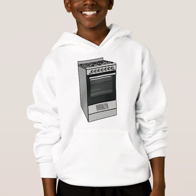 Electric stove cartoon illustration (Front)