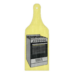Electric stove cartoon illustration cutting board