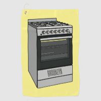 Electric stove cartoon illustration