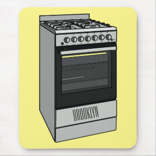 Electric stove cartoon illustration mouse pad