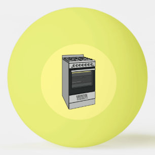 Electric stove cartoon illustration ping pong ball