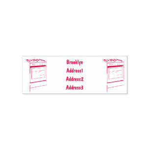 Electric stove cartoon illustration self-inking stamp