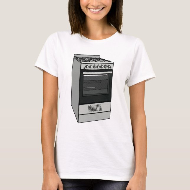 Electric stove cartoon illustration T-Shirt (Front)