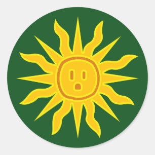 Electric Sun Classic Round Sticker