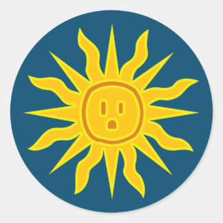 Electric Sun Classic Round Sticker