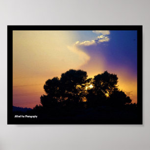 Electric Sunset Sky Poster