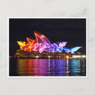 electric sydney opera house postcard